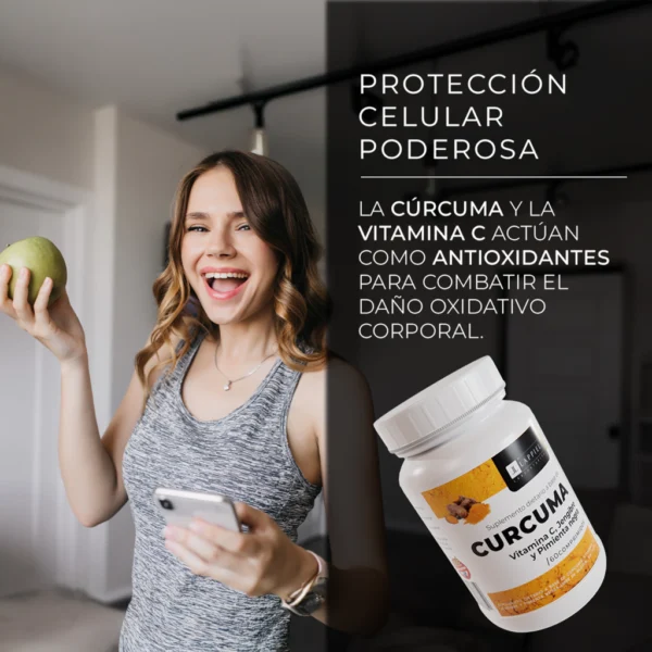 Cúrcuma + Pimienta Negra + Jengibre / Antioxidante Total! / 60 comprimidos- LAPPIEL - Imagen 2