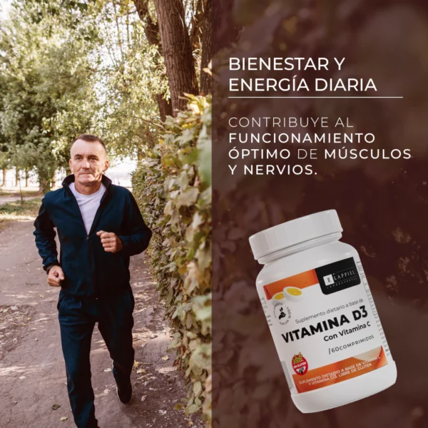 Vitamina D3 + C / Sistema Inmunologico Reforzado! / 60 Comrpimidos- LAPPEL - Imagen 4