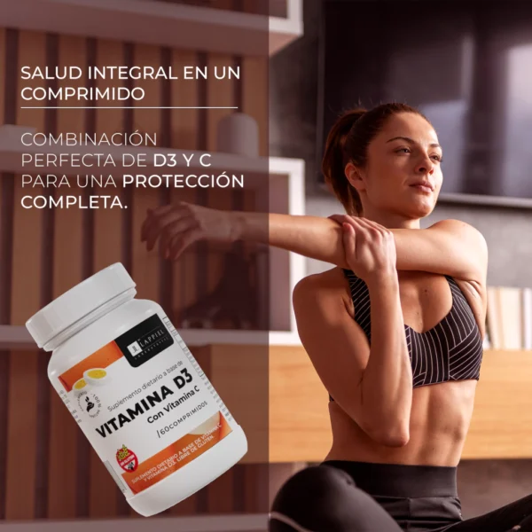 Vitamina D3 + C / Sistema Inmunologico Reforzado! / 60 Comrpimidos- LAPPEL - Imagen 5